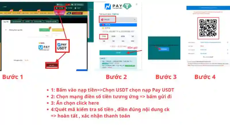 Hướng Dẫn Nạp USDT Tại Loto188 Nhanh Chóng